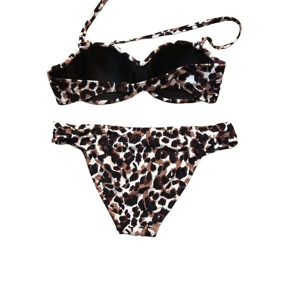 Leopard Print LASCANA Women's Leopard Print Bandeau Bikini Swimwear size M - Picture 4 of 10